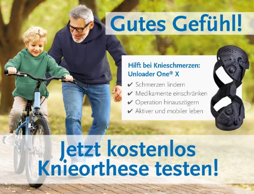Mehr Aktivität, weniger KnieschmerzenKnieorthesen-Testwoche vom 08. -12.09.2025Bitte melden Sie sich an!